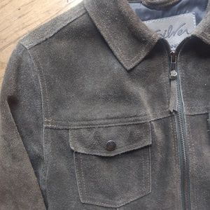 Brown greenish 100% leather jacket